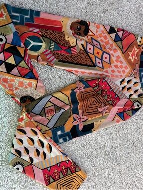 Free People Multicolor Geometric & Figurative Print Leggings